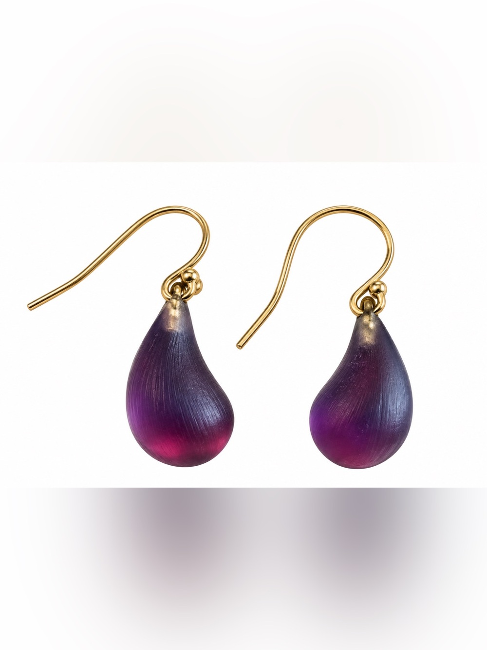 Alexis Bittar Purple Lucite Dewdrop Dangle Earrings